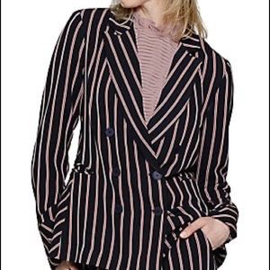 Walter baker kitty navy red & white striped blazer